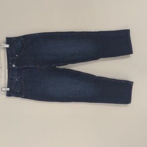 Old Navy jeans women's size 4 blue slouchy high-rise button-fly cropped